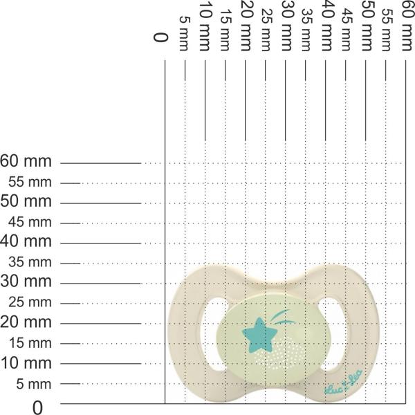 Schnuller Wolke mit Stern, creme